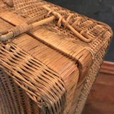 Woven Wicker Suitcase
