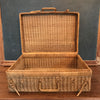 Woven Wicker Suitcase