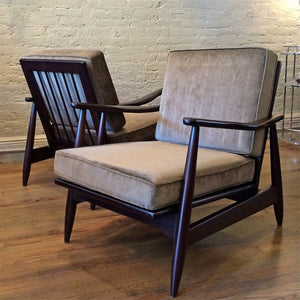 Danish Ebonized Lounge Chairs