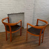 Pair of Danish Modern Teak Barrel Chairs