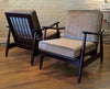 Danish Ebonized Lounge Chairs