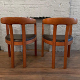 Pair of Danish Modern Teak Barrel Chairs