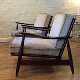 Danish Ebonized Lounge Chairs