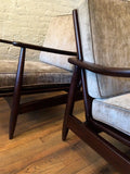 Danish Ebonized Lounge Chairs