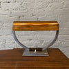 Art Deco Faux Wood Bankers Desk Lamp