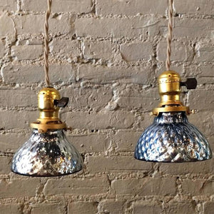 Quilted Mercury Glass Pendants