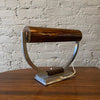 Art Deco Faux Wood Bankers Desk Lamp