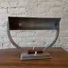 Art Deco Faux Wood Bankers Desk Lamp