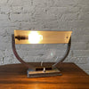 Art Deco Faux Wood Bankers Desk Lamp
