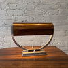 Art Deco Faux Wood Bankers Desk Lamp