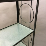 Iron and Glass Etagere