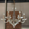 Midcentury Clear Murano Art Glass Chandelier