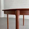 Danish Modern Round Teak Extension Dining Table