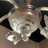 Midcentury Clear Murano Art Glass Chandelier