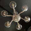 Midcentury Clear Murano Art Glass Chandelier