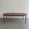 Danish Modern Round Teak Extension Dining Table