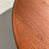 Danish Modern Round Teak Extension Dining Table