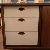 Mid Century Modern Walnut Credenza By Mainline For Hooker