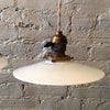 Milk Glass Disc Pendant Lights