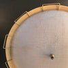 Mid Century Modern Cord And Brass Disc Pendant By Moe Light