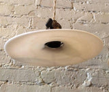 Milk Glass Disc Pendant Lights