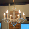 Midcentury Clear Murano Art Glass Chandelier