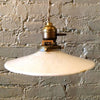 Milk Glass Disc Pendant Lights