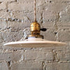 Milk Glass Disc Pendant Lights