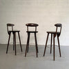 Danish Modern Walnut Bar Stools For Gunnar Schwartz Company