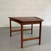 Scandinavian Modern Tapered Teak Side Table By Folke Ohlsson For DUX