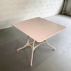 Industrial Vitrolite And Enameled Cast Iron Table