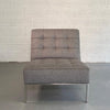 Mid Century Modern Upholstered Slipper Chair By Florence Knoll