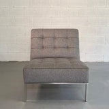 Mid Century Modern Upholstered Slipper Chair By Florence Knoll