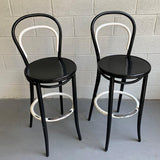 Black And White Bentwood Bistro Bar Stools
