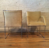 Milo Baughman Velvet Armchairs