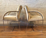 Milo Baughman Velvet Armchairs