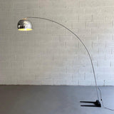 Mid Century Modern Chrome Arc Floor Lamp