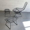 Bird Lounge Chair WIth Ottoman By Harry Bertoia For Knoll