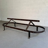 Large Industrial Brushed Steel Kitchen Utility Pot Rack