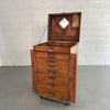 Large Antique Industrial Oak Machinist Tool Chest Cabinet