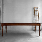 Antique Rustic English Walnut Farm Table