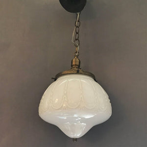 Decorative Milk Glass Pendant