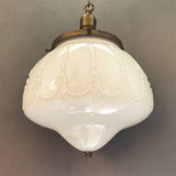 Decorative Milk Glass Pendant