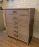 Mid Century Pickled Mahogany Highboy Dresser By Red Lion Furniture