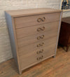 Mid Century Pickled Mahogany Highboy Dresser By Red Lion Furniture