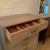 Mid Century Pickled Mahogany Highboy Dresser By Red Lion Furniture