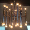 Tubular Chrome Chandelier