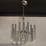 Tubular Chrome Chandelier