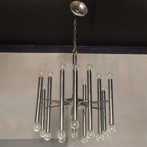 Tubular Chrome Chandelier