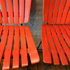 Slat Maple And Wrought Iron Bar Stools By Arthur Umanoff